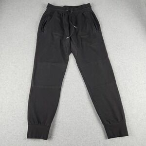 Caliville Joggers Sweatpants Mens Large Black Cotton Stretch Drawstring Waist